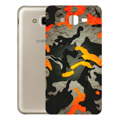 Samsung M/F/Note/Flip and C Phone Skins (All Models) - Orange Camouflage - 3D Embossed Finish (L-204) Samsung Galaxy J7 Next