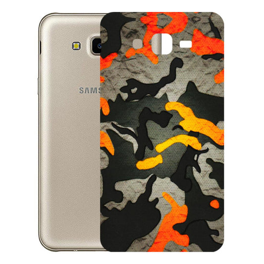 Samsung M/F/Note/Flip and C Phone Skins (All Models) - Orange Camouflage - 3D Embossed Finish (L-204) Samsung Galaxy J7 Next