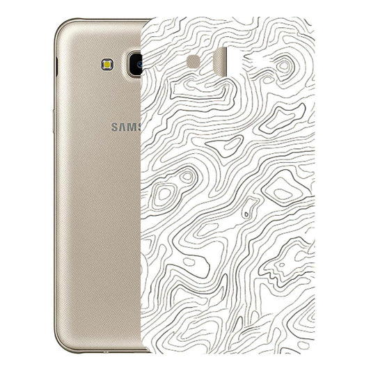 Samsung M/F/Note/Flip and C Phone Skins (All Models) - White Black Swirls - 3D Embossed Finish (L-219) Samsung Galaxy J7 Next
