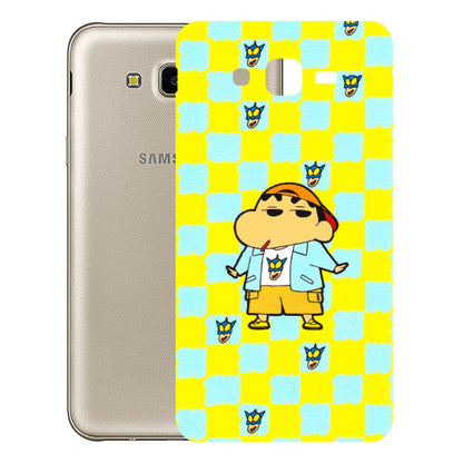 Samsung M/F/Note/Flip and C Phone Skins (All Models) - Yellow Blue Shinchan Cute - 3D Embossed Finish (L-221) Samsung Galaxy J7 Next