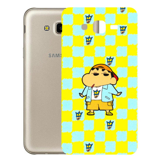 Samsung M/F/Note/Flip and C Phone Skins (All Models) - Yellow Blue Shinchan Cute - 3D Embossed Finish (L-221) Samsung Galaxy J7 Next