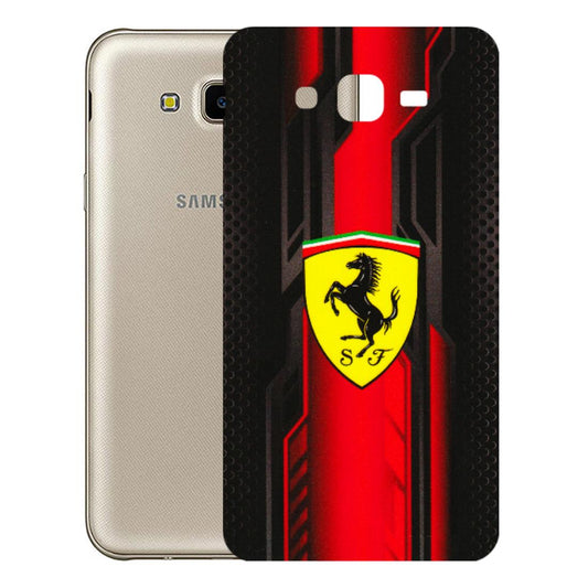 Samsung M/F/Note/Flip and C Phone Skins (All Models) - Black Ferrari Logo - 3D Embossed Finish (L-253) Samsung Galaxy J7 Next