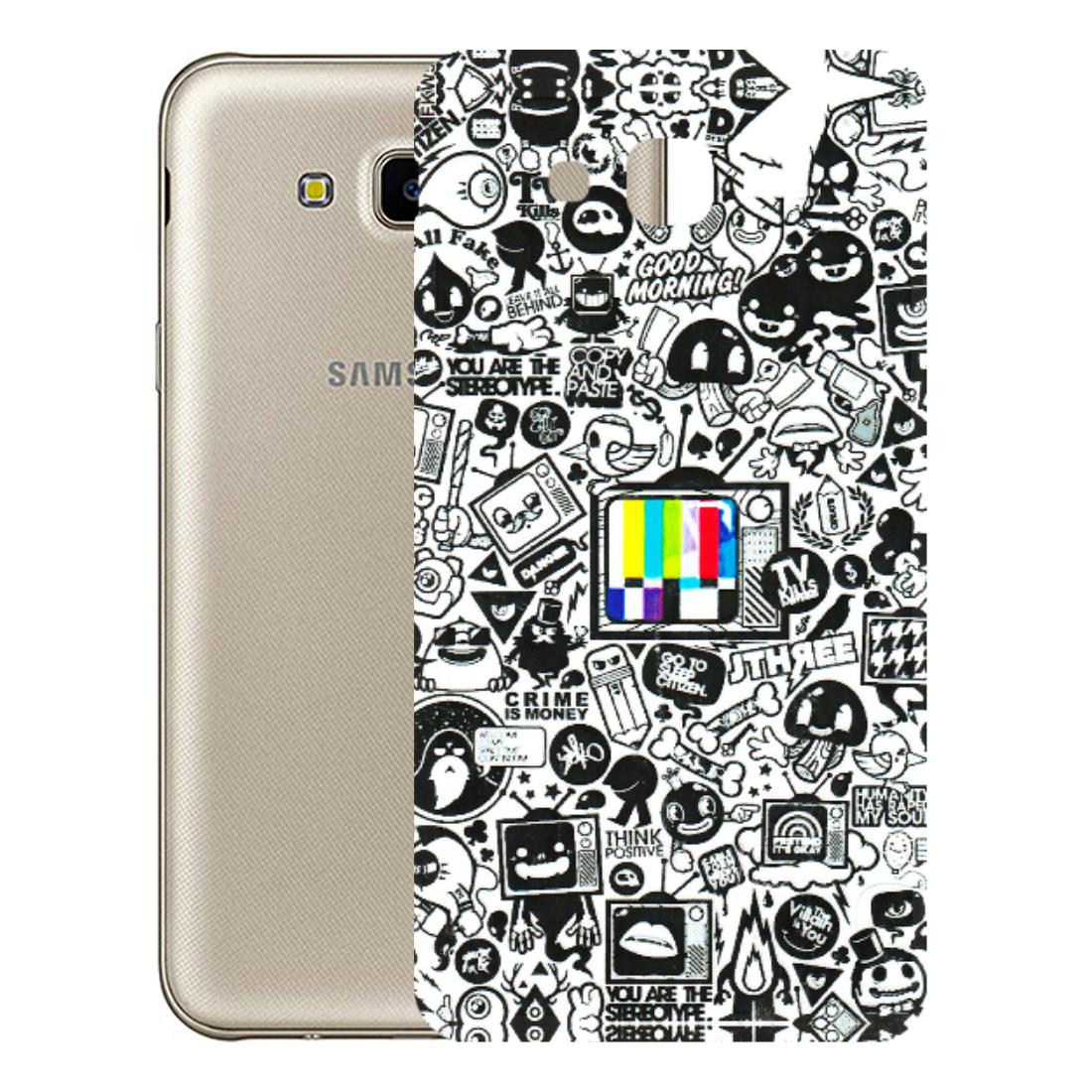 Samsung M/F/Note/Flip and C Phone Skins (All Models) - Doodles Positive Art - 3D Embossed Finish (L-263) Samsung Galaxy J7 Next