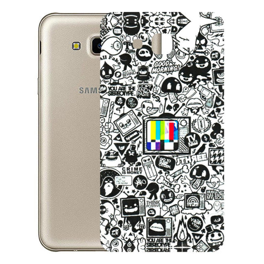 Samsung M/F/Note/Flip and C Phone Skins (All Models) - Doodles Positive Art - 3D Embossed Finish (L-263) Samsung Galaxy J7 Next