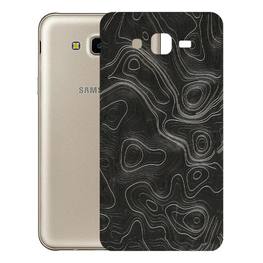 Samsung M/F/Note/Flip and C Phone Skins (All Models) - Abstract White Line Map - 3D Embossed Finish (L-269) Samsung Galaxy J7 Next