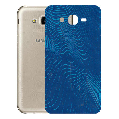 Samsung M/F/Note/Flip and C Phone Skins (All Models) - Abstract Blue Line Map - 3D Embossed Finish (L-272) Samsung Galaxy J7 Next