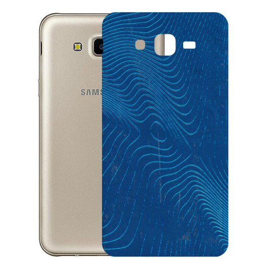 Samsung M/F/Note/Flip and C Phone Skins (All Models) - Abstract Blue Line Map - 3D Embossed Finish (L-272) Samsung Galaxy J7 Next