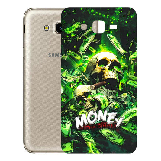 Samsung M/F/Note/Flip and C Phone Skins (All Models) - Skull Money - 3D Embossed Finish (L-303) Samsung Galaxy J7 Next