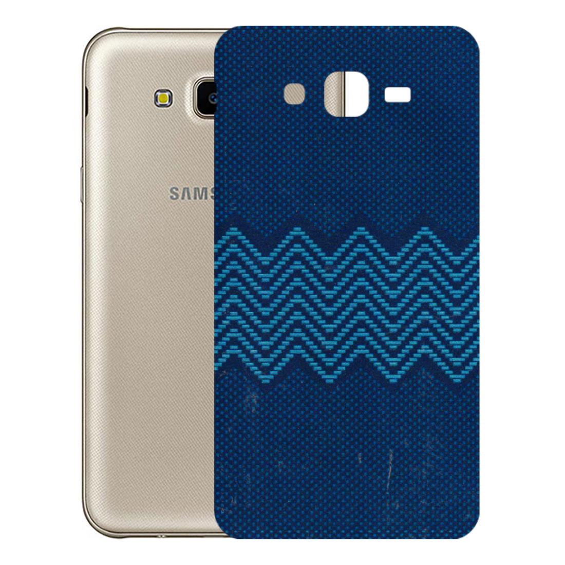 Samsung M/F/Note/Flip and C Phone Skins (All Models) - Blue Sober Waves - 3D Embossed Finish (L-306) Samsung Galaxy J7 Next
