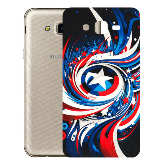 Samsung M/F/Note/Flip and C Phone Skins (All Models) - Captain America Logo - 3D Embossed Finish (L-307) Samsung Galaxy J7 Next