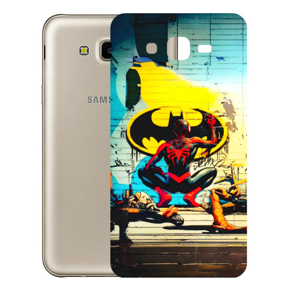 Samsung M/F/Note/Flip and C Phone Skins (All Models) - New Spiderman Bat Logo - 3D Embossed Finish (L-309) Samsung Galaxy J7 Next