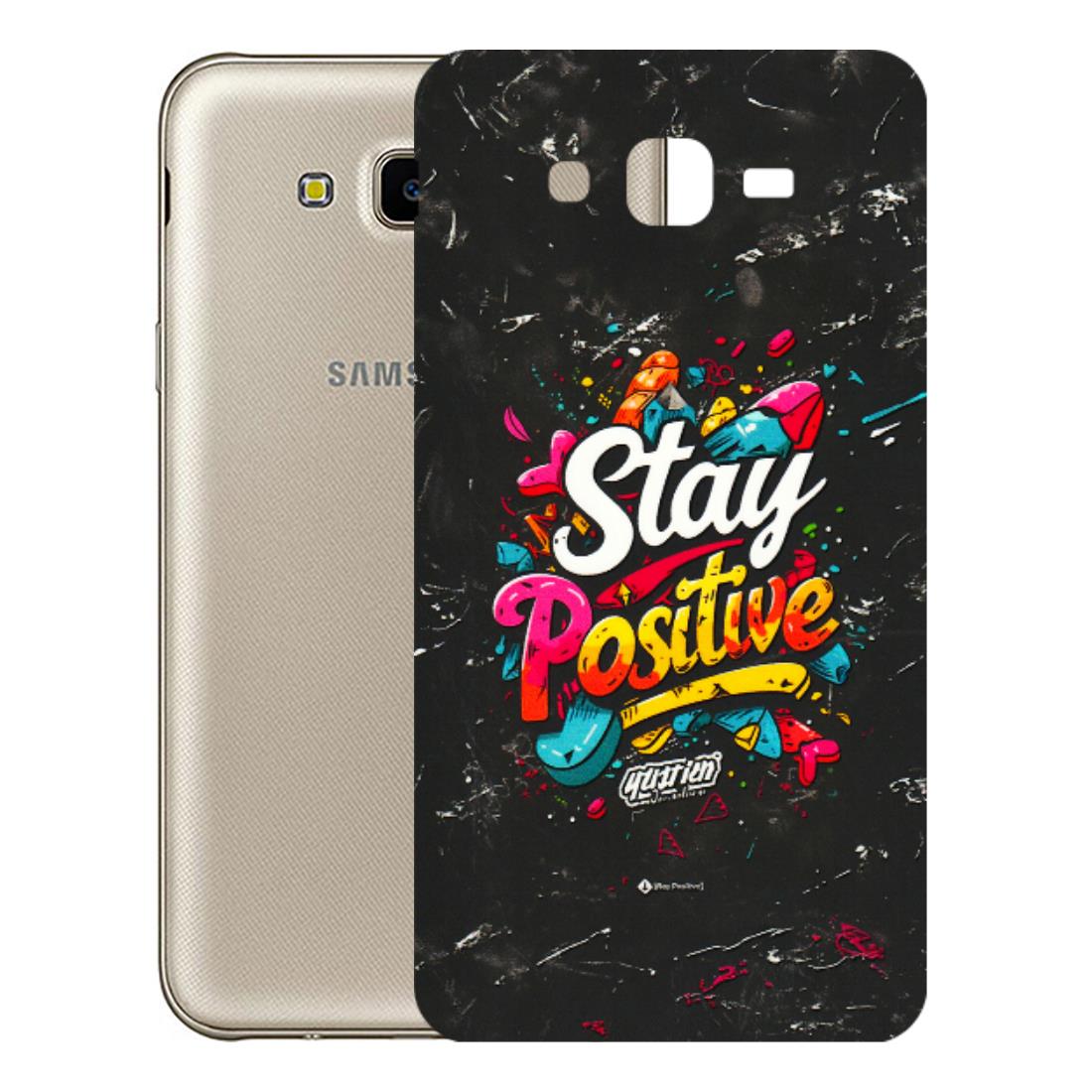 Samsung M/F/Note/Flip and C Phone Skins (All Models) - Stay Positive Black - 3D Embossed Finish (L-31) Samsung Galaxy J7 Next