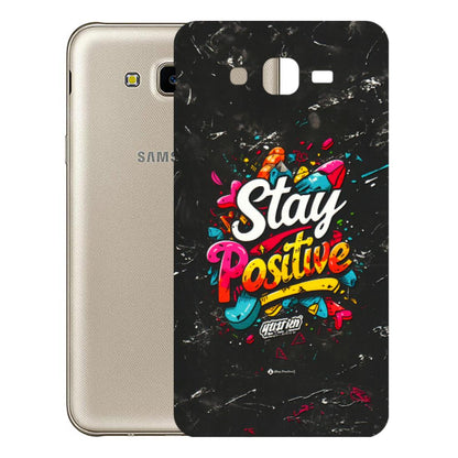Samsung M/F/Note/Flip and C Phone Skins (All Models) - Stay Positive Black - 3D Embossed Finish (L-31) Samsung Galaxy J7 Next
