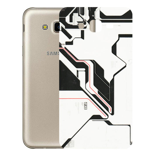 Samsung M/F/Note/Flip and C Phone Skins (All Models) - White Techy Logo - 3D Embossed Finish (L-312) Samsung Galaxy J7 Next