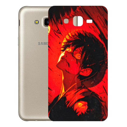 Samsung M/F/Note/Flip and C Phone Skins (All Models) - D.Luffy Power Up One Piece Anime - 3D Embossed Finish (L-326) Samsung Galaxy J7 Next