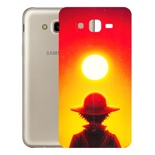 Samsung M/F/Note/Flip and C Phone Skins (All Models) - Cool Sunset With Monkey D.Luffy Anime - 3D Embossed Finish (L-329) Samsung Galaxy J7 Next