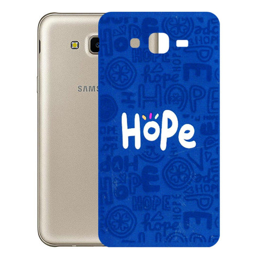 Samsung M/F/Note/Flip and C Phone Skins (All Models) - Hope Doodles Blue - 3D Embossed Finish (L-43) Samsung Galaxy J7 Next