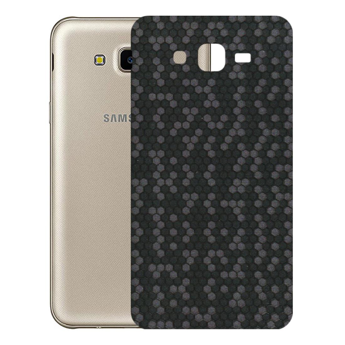 Samsung M/F/Note/Flip and C Phone Skins (All Models) - Black Grey Honeycomb Sober - 3D Embossed Finish (L-85) Samsung Galaxy J7 Next