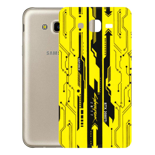 Samsung M/F/Note/Flip and C Phone Skins (All Models) - Yellow Cyberpunk - 3D Embossed Finish (L-93) Samsung Galaxy J7 Next