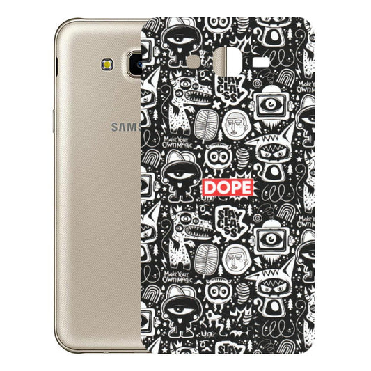 Samsung M/F/Note/Flip and C Phone Skins (All Models) - Dope Stay Classy Black Doodles - Matte Finish (M-126) Samsung Galaxy J7 Next