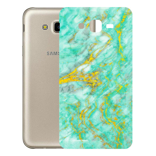 Samsung M/F/Note/Flip and C Phone Skins (All Models) - Green And Gold Marble Feel - Matte Finish (M-16) Samsung Galaxy J7 Next