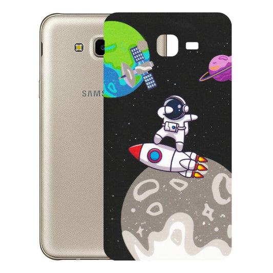 Samsung M/F/Note/Flip and C Phone Skins (All Models) - Astronaut Vibing Toon Running - Matte Finish (M-39) Samsung Galaxy J7 Next