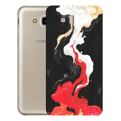 Samsung M/F/Note/Flip and C Phone Skins (All Models) - Black Red White Paint Splash Fusion - Matte Finish (M-56) Samsung Galaxy J7 Next