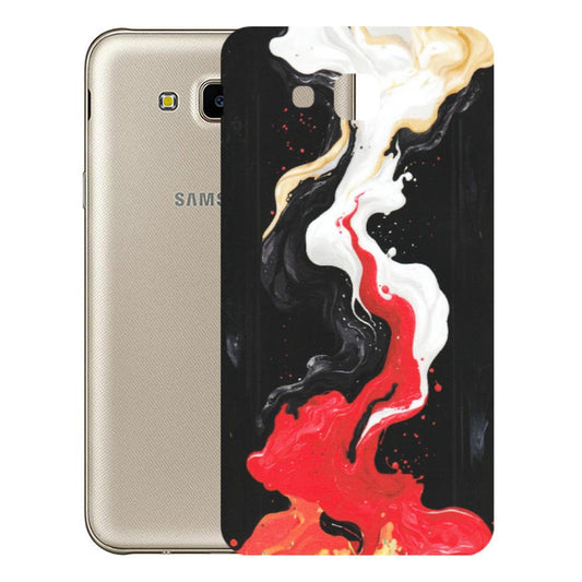 Samsung M/F/Note/Flip and C Phone Skins (All Models) - Black Red White Paint Splash Fusion - Matte Finish (M-56) Samsung Galaxy J7 Next