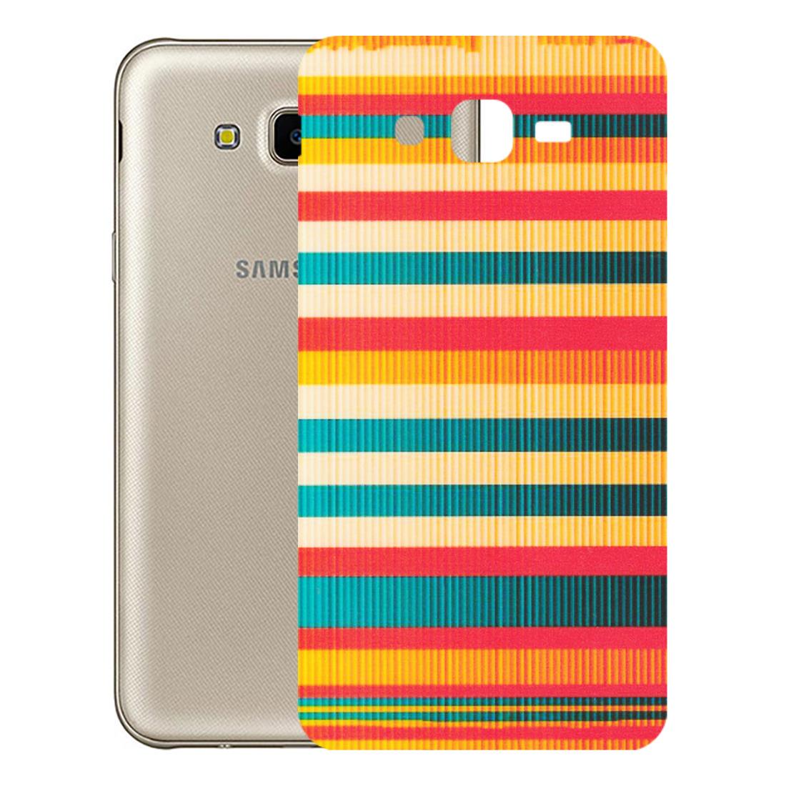 Samsung M/F/Note/Flip and C Phone Skins (All Models) - Colourful Stripes Soothing Effect - Matte Finish (M-86) Samsung Galaxy J7 Next