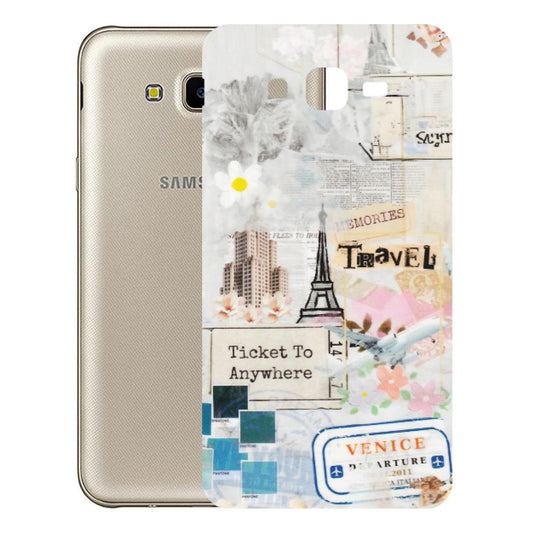 Samsung M/F/Note/Flip and C Phone Skins (All Models) - Travel Memories - Transparent Finish (T-09) Samsung Galaxy J7 Next