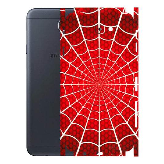 Samsung M/F/Note/Flip and C Phone Skins (All Models) - Classic Spidey Web - 3D Embossed Finish (L-115) Samsung Galaxy J7 Prime