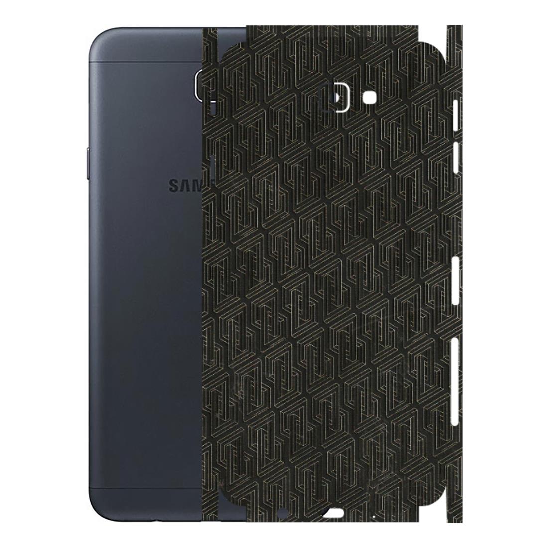Samsung M/F/Note/Flip and C Phone Skins (All Models) - Black Abstract Pattern - 3D Embossed Finish (L-117) Samsung Galaxy J7 Prime