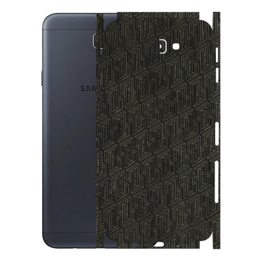 Samsung M/F/Note/Flip and C Phone Skins (All Models) - Black Abstract Pattern - 3D Embossed Finish (L-117) Samsung Galaxy J7 Prime
