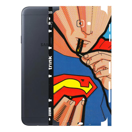 Samsung M/F/Note/Flip and C Phone Skins (All Models) - Superman Sutta - 3D Embossed Finish (L-130) Samsung Galaxy J7 Prime