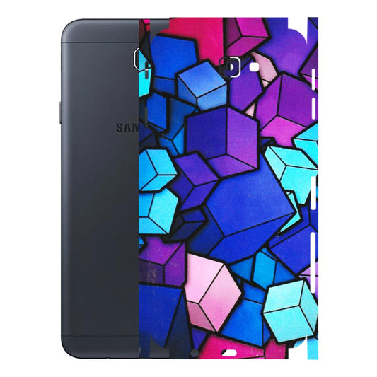 Samsung M/F/Note/Flip and C Phone Skins (All Models) - Cube Doodle - 3D Embossed Finish (L-141) Samsung Galaxy J7 Prime