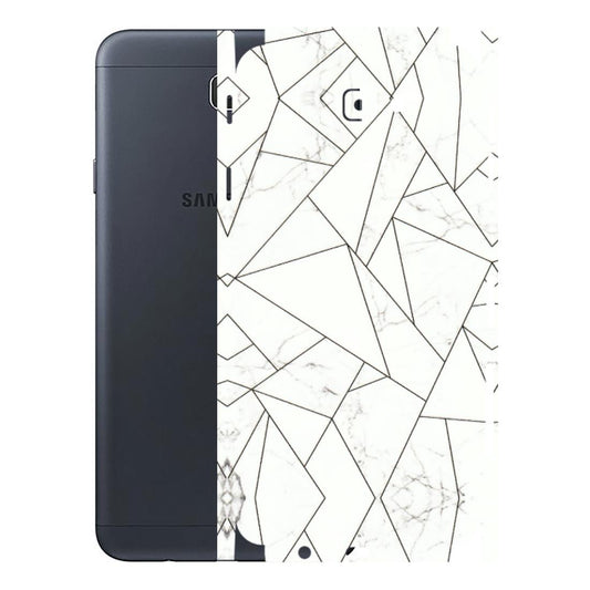 Samsung M/F/Note/Flip and C Phone Skins (All Models) - Luxury White Marble Effect - 3D Embossed Finish (L-168) Samsung Galaxy J7 Prime