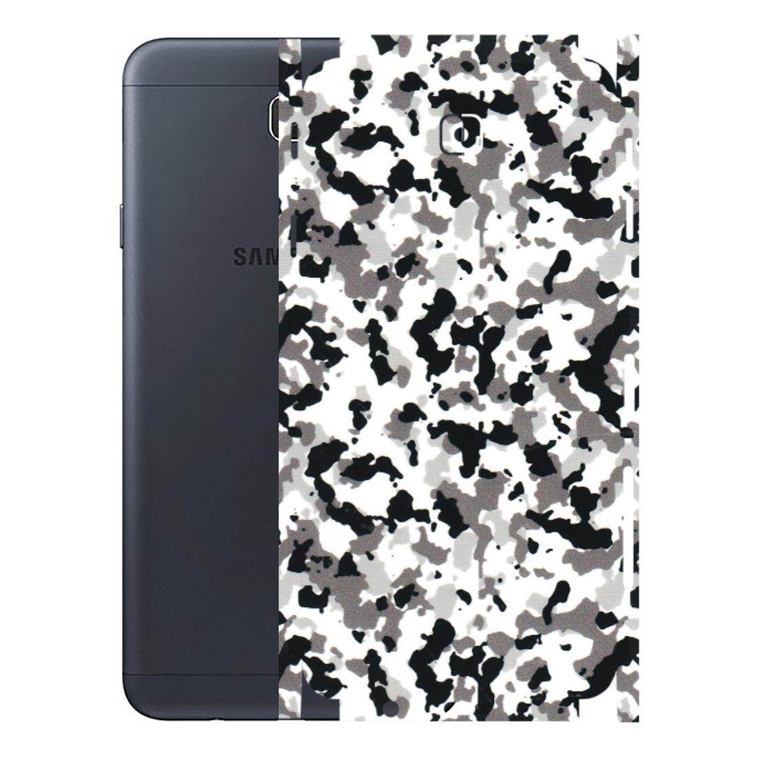 Samsung M/F/Note/Flip and C Phone Skins (All Models) - White Black Camouflage - 3D Embossed Finish (L-18) Samsung Galaxy J7 Prime