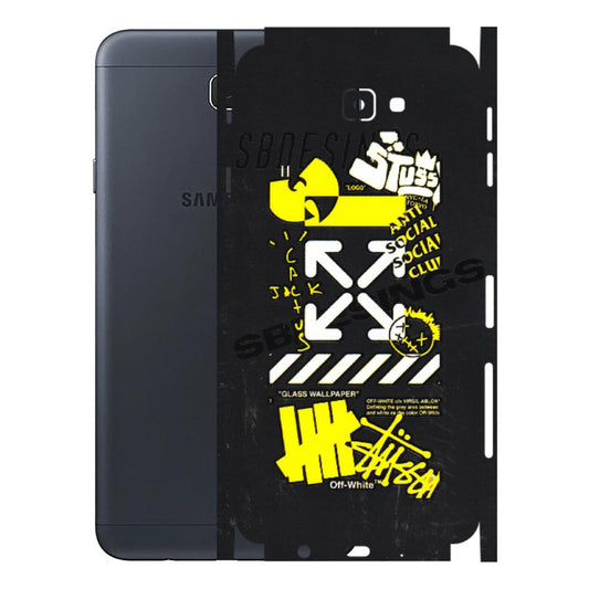 Samsung M/F/Note/Flip and C Phone Skins (All Models) - Anti Social Graffiti - 3D Embossed Finish (L-198) Samsung Galaxy J7 Prime