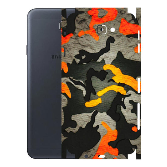 Samsung M/F/Note/Flip and C Phone Skins (All Models) - Orange Camouflage - 3D Embossed Finish (L-204) Samsung Galaxy J7 Prime
