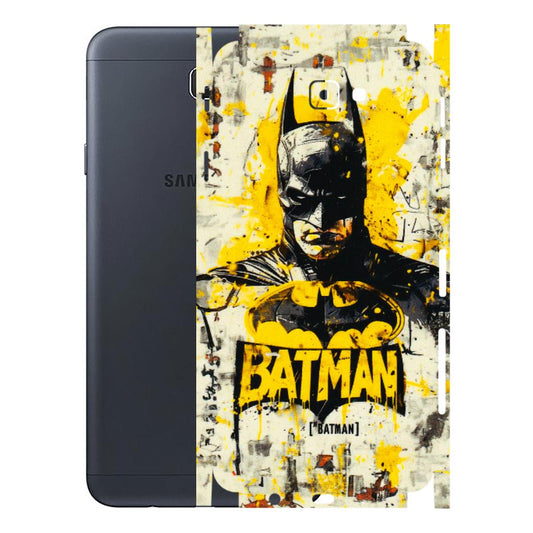 Samsung M/F/Note/Flip and C Phone Skins (All Models) - Batman Yellow BT - 3D Embossed Finish (L-304) Samsung Galaxy J7 Prime