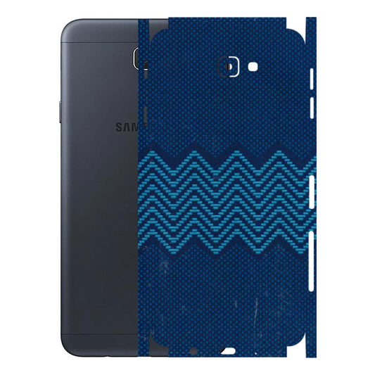 Samsung M/F/Note/Flip and C Phone Skins (All Models) - Blue Sober Waves - 3D Embossed Finish (L-306) Samsung Galaxy J7 Prime