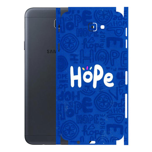 Samsung M/F/Note/Flip and C Phone Skins (All Models) - Hope Doodles Blue - 3D Embossed Finish (L-43) Samsung Galaxy J7 Prime