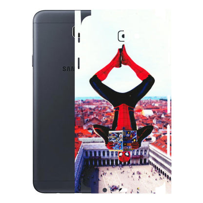 Samsung M/F/Note/Flip and C Phone Skins (All Models) - Spiderman Hanging - 3D Embossed Finish (L-53) Samsung Galaxy J7 Prime