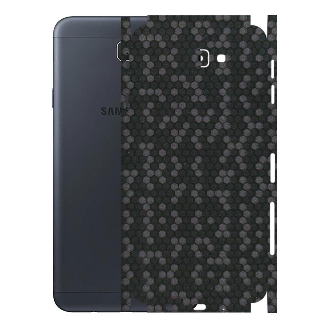 Samsung M/F/Note/Flip and C Phone Skins (All Models) - Black Grey Honeycomb Sober - 3D Embossed Finish (L-85) Samsung Galaxy J7 Prime
