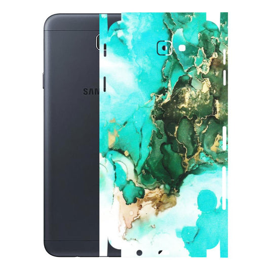 Samsung M/F/Note/Flip and C Phone Skins (All Models) - The Blue Gold Marble - Matte Finish (M-124) Samsung Galaxy J7 Prime