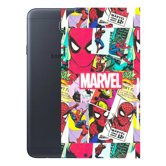 Samsung M/F/Note/Flip and C Phone Skins (All Models) - Marvel Comic Spiderman Grafitti - Matte Finish (M-72) Samsung Galaxy J7 Prime