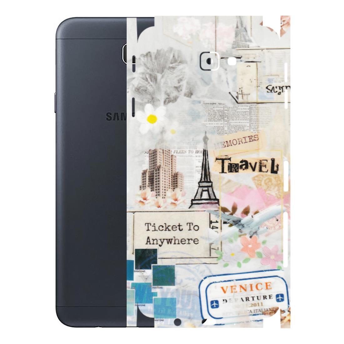 Samsung M/F/Note/Flip and C Phone Skins (All Models) - Travel Memories - Transparent Finish (T-09) Samsung Galaxy J7 Prime