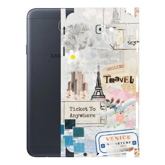 Samsung M/F/Note/Flip and C Phone Skins (All Models) - Travel Memories - Transparent Finish (T-09) Samsung Galaxy J7 Prime
