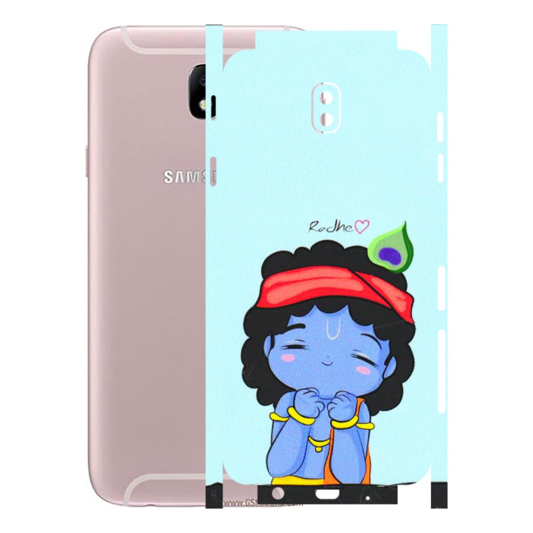 Samsung M/F/Note/Flip and C Phone Skins (All Models) - Radhe Radhe Cute Toon - 3D Embossed Finish (L-05) Samsung Galaxy J7 Pro