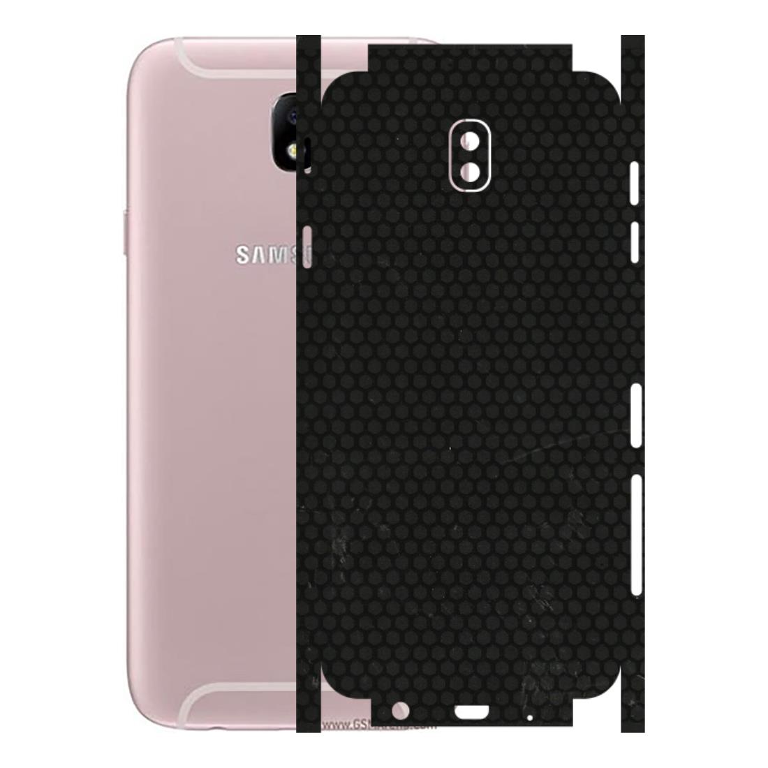 Samsung M/F/Note/Flip and C Phone Skins (All Models) - Black honeycomb - 3D Embossed Finish (L-114) Samsung Galaxy J7 Pro
